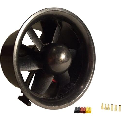 QX-Motor 70mm EDF Ducted Fan Set 6 Blades Electric EDF w 3-4s 2300KV/3800KV/3500KV Brushless Outrunner Motor for RC Jet AirPlane