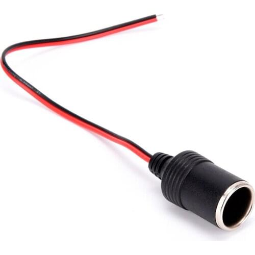Cigarette Lighter Connector Plug With Female Socket Plug Red Light Car Navigation Car Charger Plug