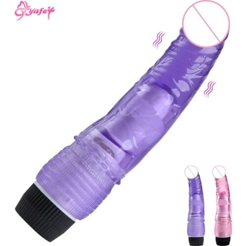 Powerful Soft Multispeed Jelly Dildo Realistic Vibrator Dildo Vibrating Massager Big Penis Toys Adult Sex Products for Woman