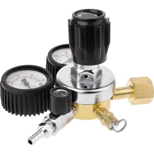 CO2 Regulator Keg Beer Regulator with Pressure Relief Valve for Gas 0-3000PSI (Dual Gauge) Carbon Dioxide Reducer