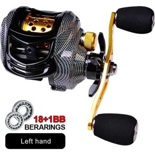 Water Drop Wheel Fishing Wheel 7.1:1 High Speed Ratio Number Bearings 18+1 Carbon Fiber Fishing Baitcasting Wheels