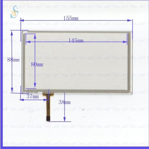 ZhiYuSun 155mm*88mm HLD-TP-1915 6.2inch Touch Screen glass resistive USB touch panel overlay kit 155*88 TOUCH SCREEN