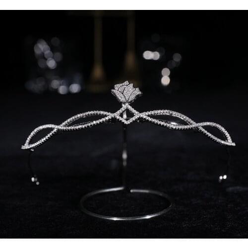 Super Fairy Bridal Crown Zircon Crown Bridal Flower Headband Hair Accessories Wedding Photography Diadem Wedding Tiaras HQ0078
