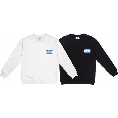 Vetements long-sleeved female couple loose street hip-hop trend mens cotton round neck letter printing