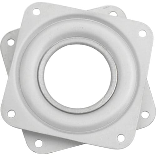 3 Inch 360 Degree Rotating Turntable Bearing White Plates Home Display Stand Desk Furniture Hardware Fitting Square Iron