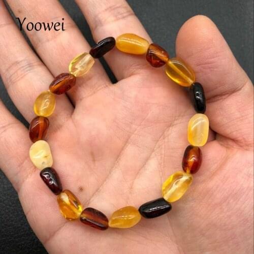 Yoowei Wholesale Price 100% Real Amber Bracelet for Women Genuine Original Beads Natural Stones Baltic Amber Jewelry Wholesale