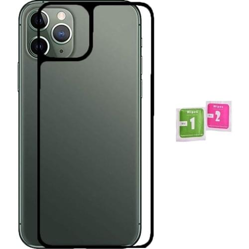 Protector Screen Rear Glass Back Full Black for for Apple IPhone 11 Pro Max