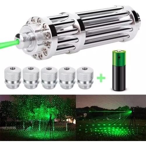 8000m Green Laser Sight Red Laser 017 Pointer High Powerful Device Adjustable Focus Lazer Laser Head Includes 18650 battery