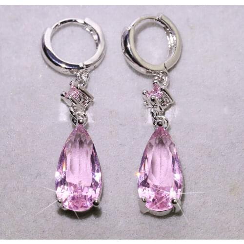 Simple Pendientes 925 Sterling Silver Twist AAA Waterdrop Pendant Zircon Earrings for Women Oorbellen Boucle D'oreille Femme