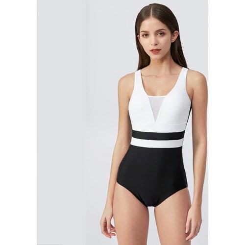 Julysand Swimwear Women Graceful One Piece Swimsuit Lady Black and White Elegant Bathing Suit Woman High-end Swimwear