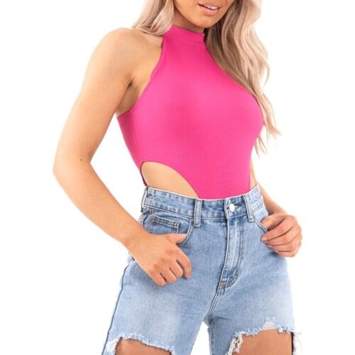 Women Lingerie Sleeveless Shirt Bodysuit Stretch Leotard Top Blouse Jumpsuit Crotchless Bodycon Sleepwear Costume