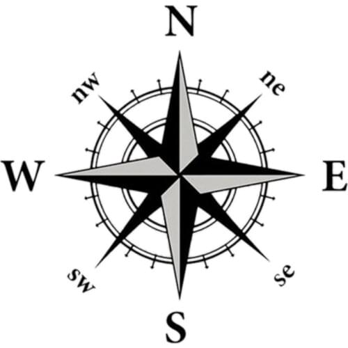 1pcs 20" 3D High Quality Car Sticker FOR Jeep F150 Hood Compass Decal Wrangler Rubicon JK CJ TJ YJ Truck