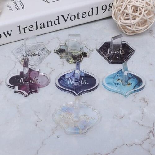 1pcs False Nail Art Tips Display Stand Rack Nail Art Plate Tips Ice Flower Palette Practice Training Holder Decor Tool