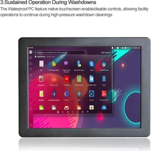 QYT 15 inch i3 6100 industrial computer full waterproof IP65 IP66 IP67 IP68 12V DC aluminum alloy structure port is optional