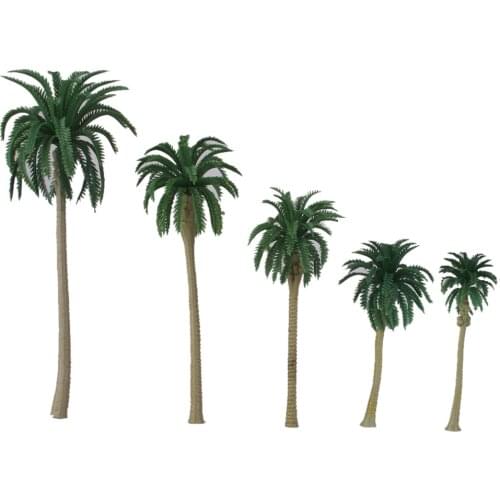 15PCS Miniature Green Tree Model Toy Layout for Diorama Architecture Scenery