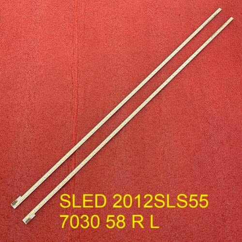 2pcs LED backlight strip for SONY KDL-55HX755 KDL-55HX750 KDL-55EX640 KLV-55EX630 SLED 2012SLS55 7030 58 L R LJ64-03374A 03374B