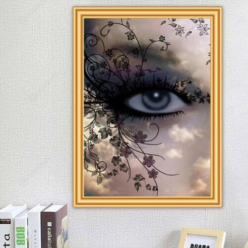 5D DIY Diamond Painting "Character eyes" Cross Stitch Kits Full Diamond Embroidery Mosaic Art Picture of Rhinestones Decor Gift