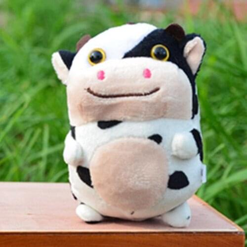 11CM Cow Plush Toy Key Chain Cotton Stuffed Animal Doll Pendant Children Gift