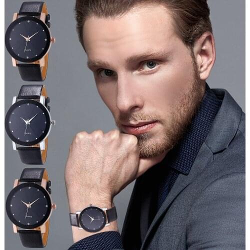 OTOKY Convex belt watch quartz watch office watch Men Retro British style 2021 new simple temperament mens Watch relógio femini