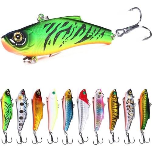 HENGJIA 7cm 18g 6#hooks game VIB hard fishing lures wobble bass pike peche fishing baits isca de pesca fishing tackles