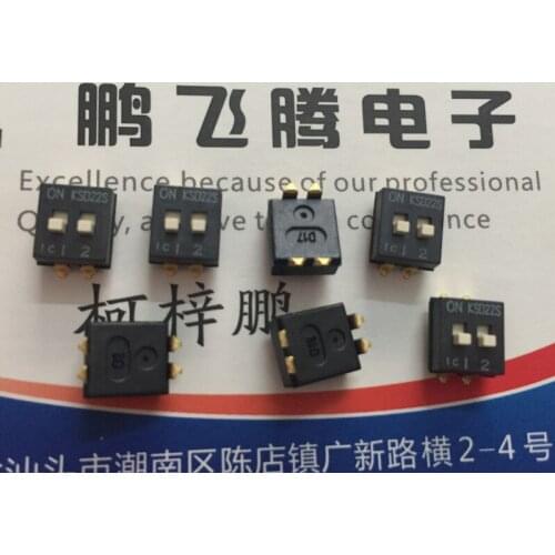 2PCS/lot Imported Japanese OTAX KSD22S dial code switch 2-bit patch 2P 2.54 pitch flat dial coding switch
