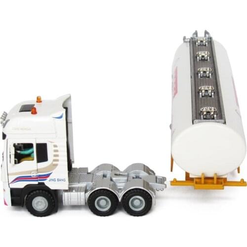 Alloy engineering vehicle 1/50 scale truck tanker semi-trailer model simulation die-casting engineering truck child toy gift