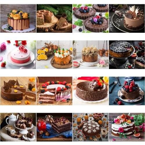 Full Square Round Drill 5D Diy Diamond Painting Dessert Diamond Embroidery Cake Pie Cross Stitch Mosaic Rhinestone Crafts Gift