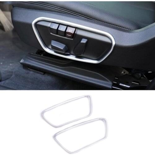 Car Seat Adjustment Switch Button Decoration Frame Cover Trim Fit For BMW X1 F48 X2 F39 1 2 Series Tourer Interior Accessories