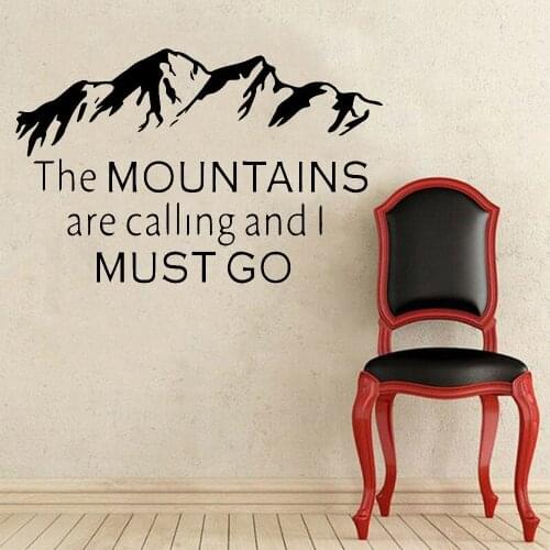 Creative Mountain Wall Sticker Living Room Vinyl Wall Decal Teen Room Bedroom Decor Accessories Nordic Home Decoration W016