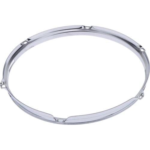 Die Cast Chrome Snare Drum Hoops 12" 6 Ear/Hole/Lug, Durable Metal