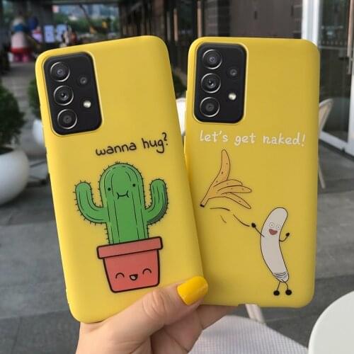 Cute Cactus Cover For Samsung Galaxy A72 Case SM-A725F Soft Silicone Back Cover For Samsung A72 5G A726B Phone Cases Slim Fundas