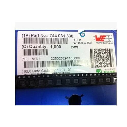 WE manufacturer fixed inductors SMD 3816 744031330 33 uh 0.42 A printing of 330