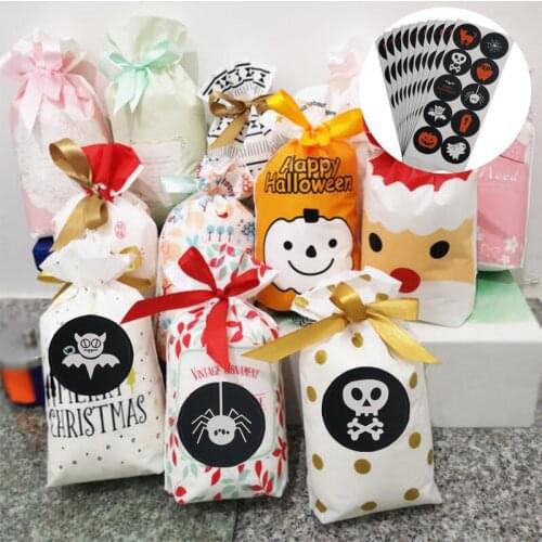 100pcs Halloween Stickers Pumpkin Cartoon Adhesive Label Stickers DIY Biscuit Gift Baking Small Business Packaging Stickers