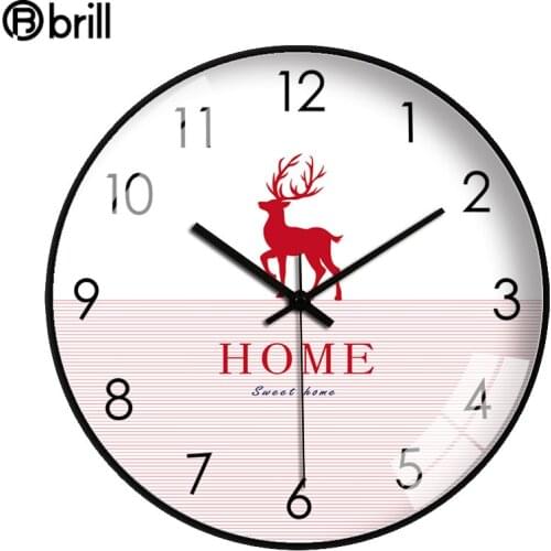 Nordic Modern Wall Clock Living Room Creative Cartoon Deer Head Wall Clocks Modern Clocks Wall Home Decor Kitchen Reloj Pared