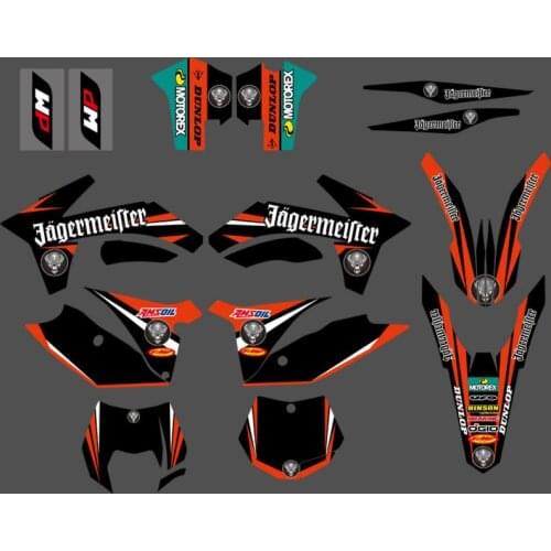 NEW TEAM GRAPHICS WITH MATCHING BACKGROUNDS DECALS STICKERS FIT FOR KTM 125 150 200 250 350 450 500 SX SXF XC XCW SX-F XC-W
