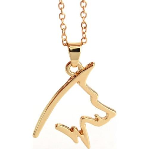 Hzew new cute and simple dog head pendant necklace dog necklaces gift