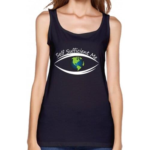 Self Sufficient Me Logo Large Tanks Top Cotton Custom Breathable Spring Autumn Family Anti-Wrinkle Crew Neck Original Tanks