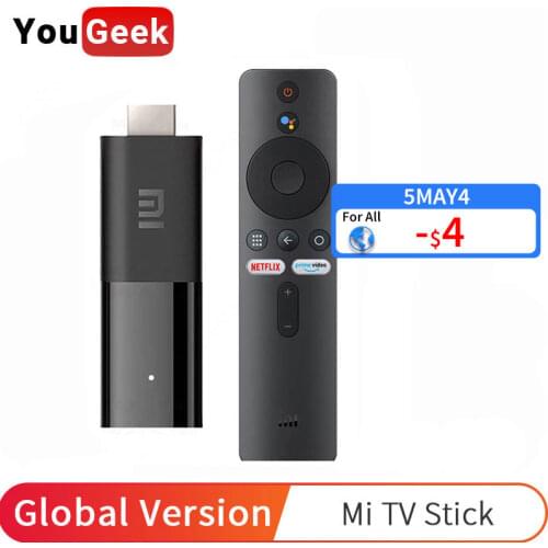 Global Version Xiaomi Mi TV Stick Smart Android TV 9.0 Smart HDR Octa Core 1GB RAM 8GB ROM Bluetooth Google Assistant Netflix