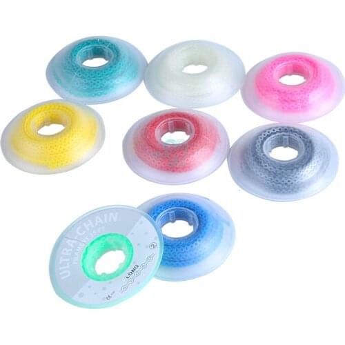 Orthodontic Ortho Elastic Dental Ultra Power Chain clear/black/grey/pink/blue teeth whitening