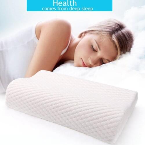 Memory Foam Contour Pillow Cervical Pillows for Sleeping Relieve Neck Pain with Washable Cover Bed Sleep Pad for Adult & Child