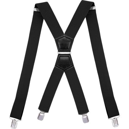 Mens Adult Suspenders X-Back Heavy Duty Big Size Adjustable Elastic Pants Trouser Braces Strap Belt Father Husband Fashion Gift