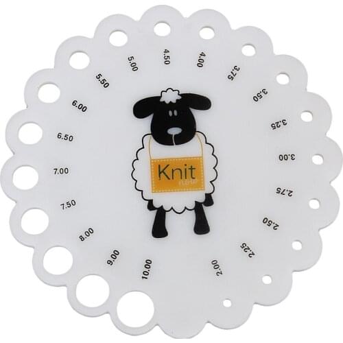 Useful Round Knitting Knit Needle Sizer Gauge Ruler Measure Gadgets