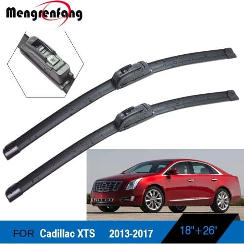 For Cadillac XTS Car Front Windscreen Wiper Blades Soft Rubber Wiper J Hook Arms 2013 2014 2015 2016 2017