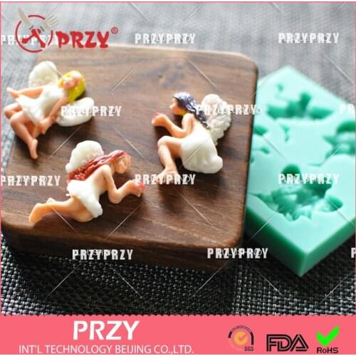 Flower Fairy girls Elf angel silicone fandont mold angel Silica gel moulds angels Chocolate molds candy mould silicone molds