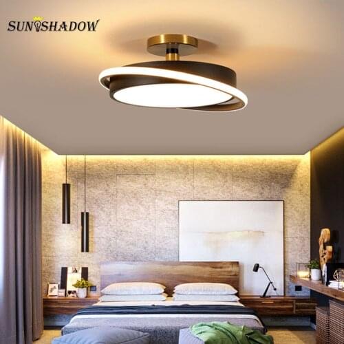 Luminaire Modern Led Chandelier Black White Surface Mounted Chandelier Lighting For Living room Dining room Bedroom Hanging Lamp