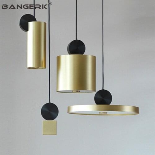 Nordic Design Post Modern LED Pendant Lamp Iron Gold Hanging Light Fixture Loft Lamps Pendant Lighting Home Decor Luminaire
