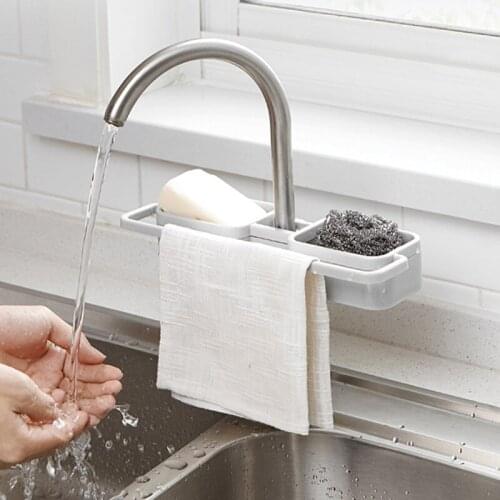 Sink Storage Rack Soap Towel Brush Kitchen Storage Shelving Bathroom Shelf Household Bathroom Accessories Kitchen Organizer