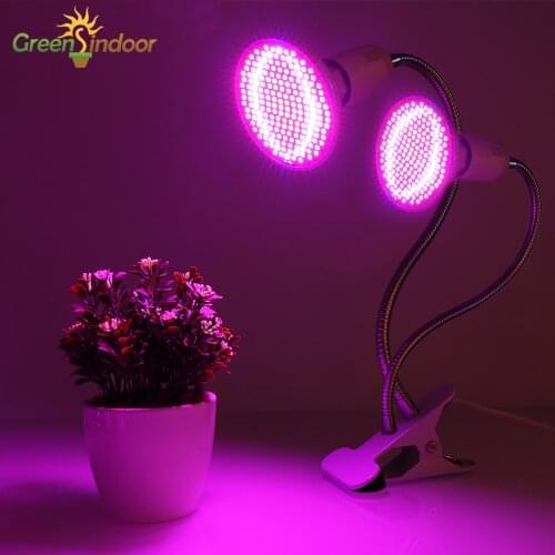 2pcs Full Spectrum LED Lamp E27 Phytolamp For Plant 180 Degree Clip Grow Lights Red Blue Lamp 1500LM For Greenhouse Indoor Plant