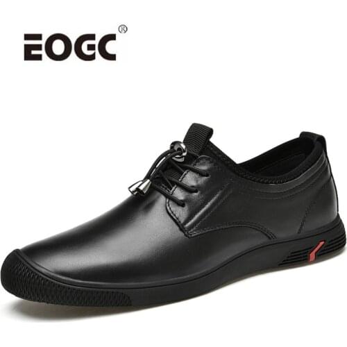 Genuine leather shoes men lace up trend comfortable casual shoes flat shoe outdoor British walking men shoes zapatillas hombre