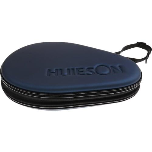 Waterproof Table Tennis Racket Hard Case Ping Pong Paddle Cover Dark Blue